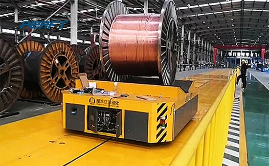 V-frame coil transfer cart is an ordinary transfer vehicle with accessories installed on the table to make the transport coil safer.
